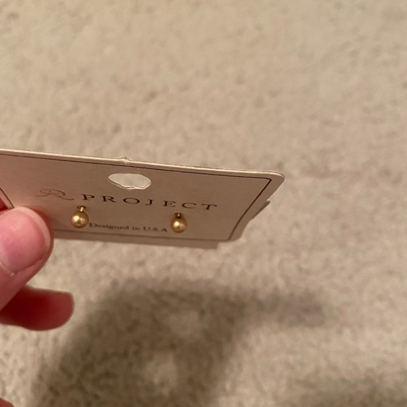 R Project Stud Earrings - Picture 7 of 7